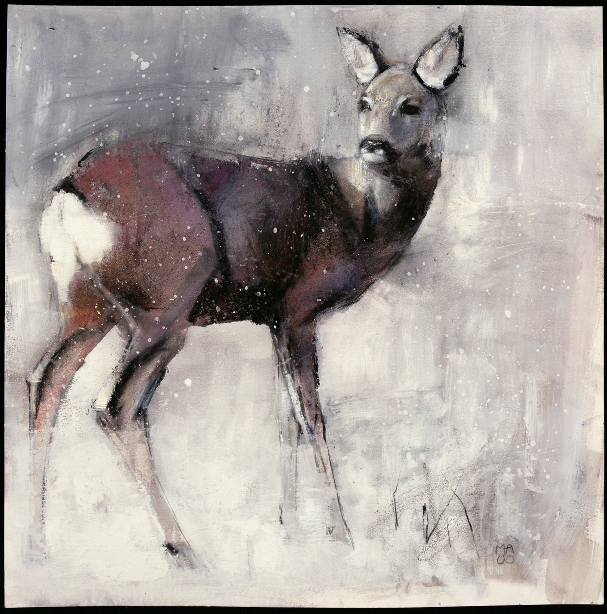Roe Doe, 2000 (blandet media på papir) av Mark Adlington