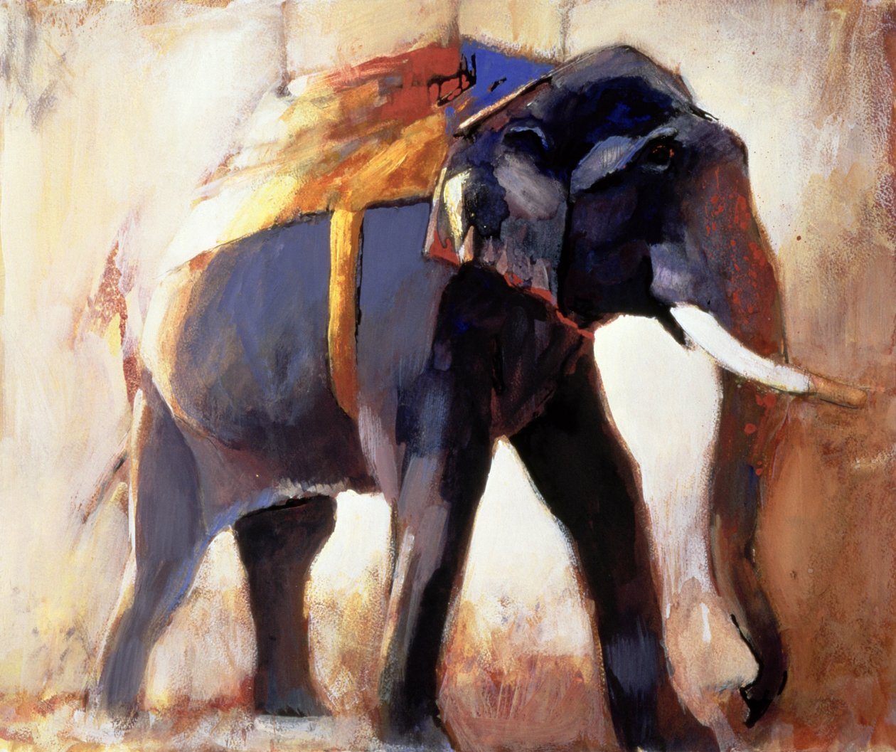 Shivaji, Khana, 1996 (blandet media på papir) av Mark Adlington