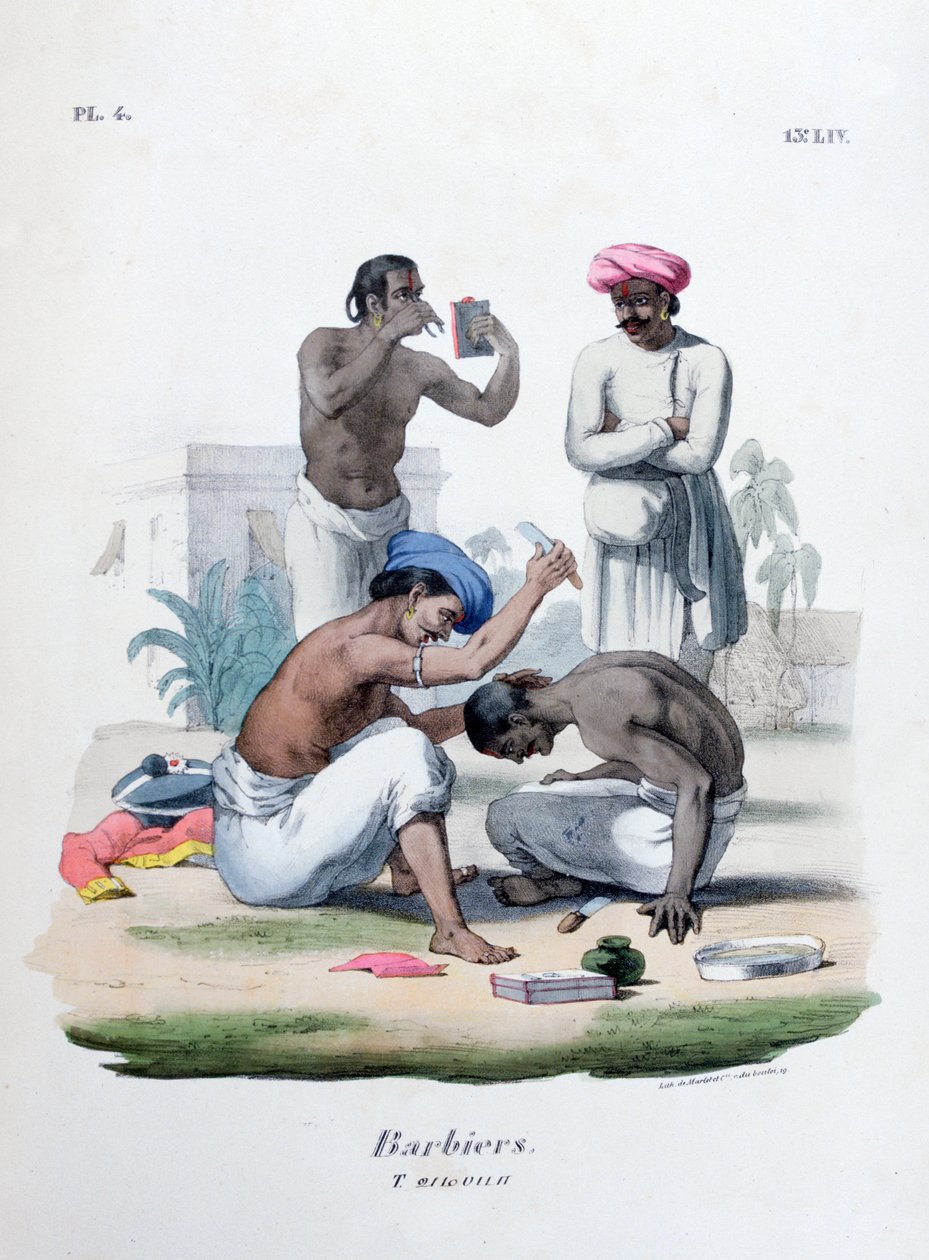 Frisører, 1828 av Marlet et Cie