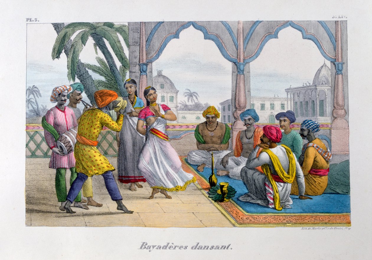 Bayadères danser, 1828 av Marlet et Cie