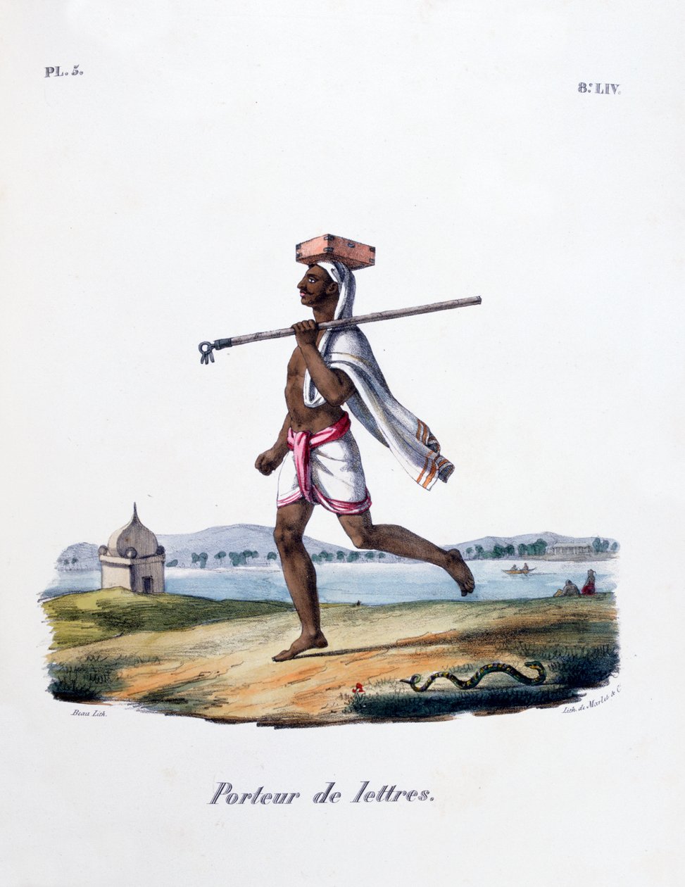Brevbærer, 1828 av Marlet et Cie