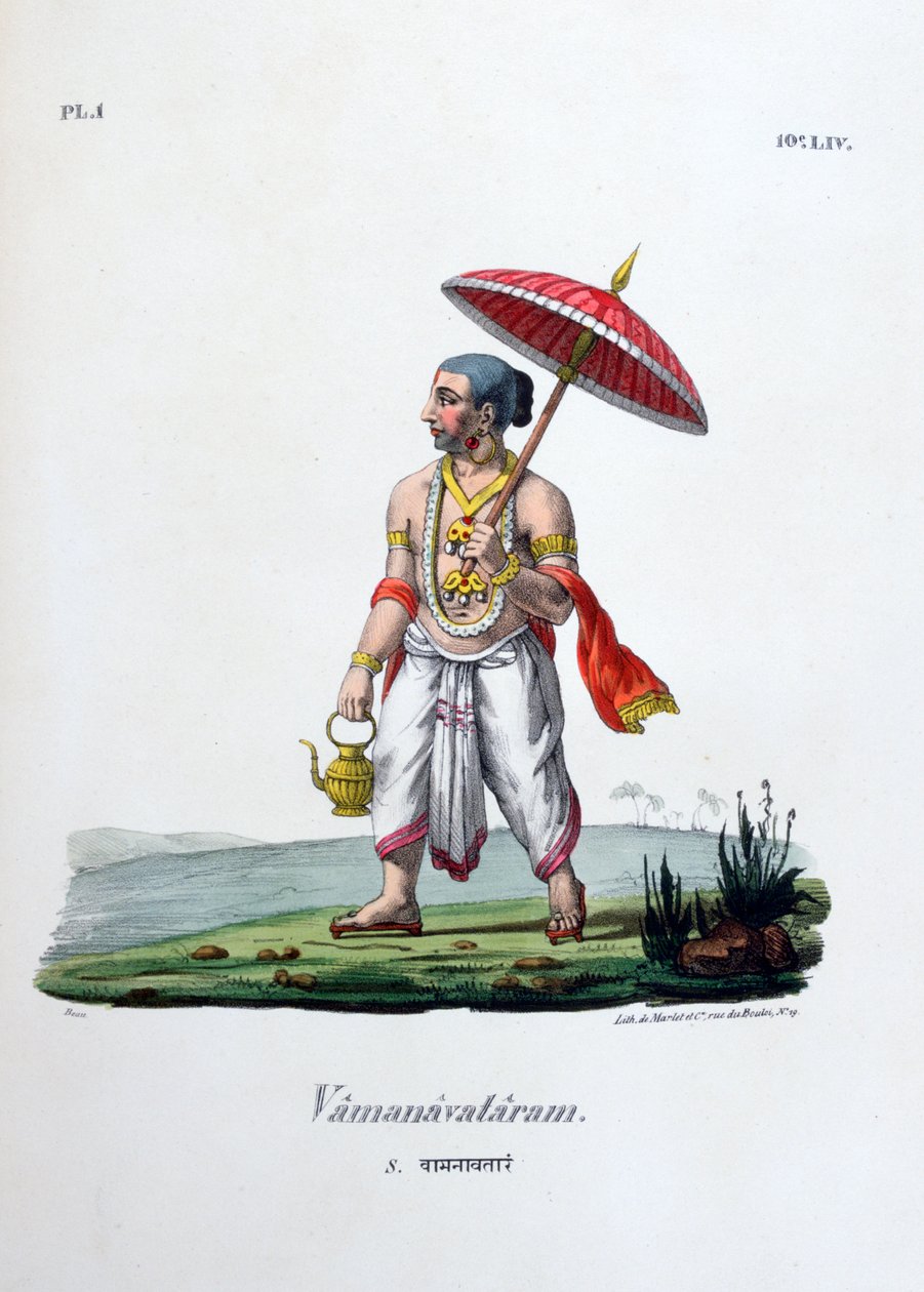 Vamanavataram dverg, 1828 av Marlet et Cie