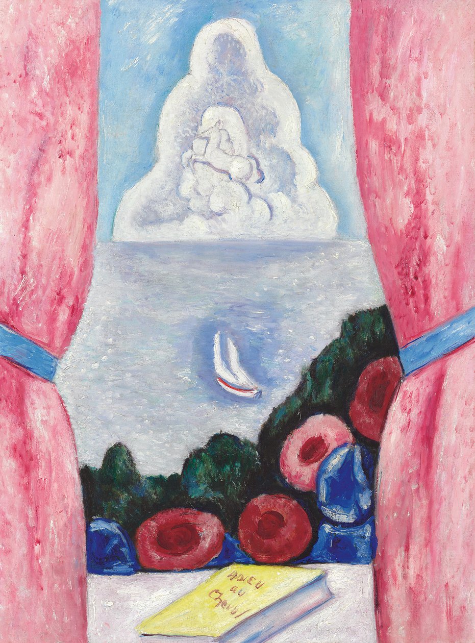 Utsikt fra et vindu (olje på lerret) av Marsden Hartley