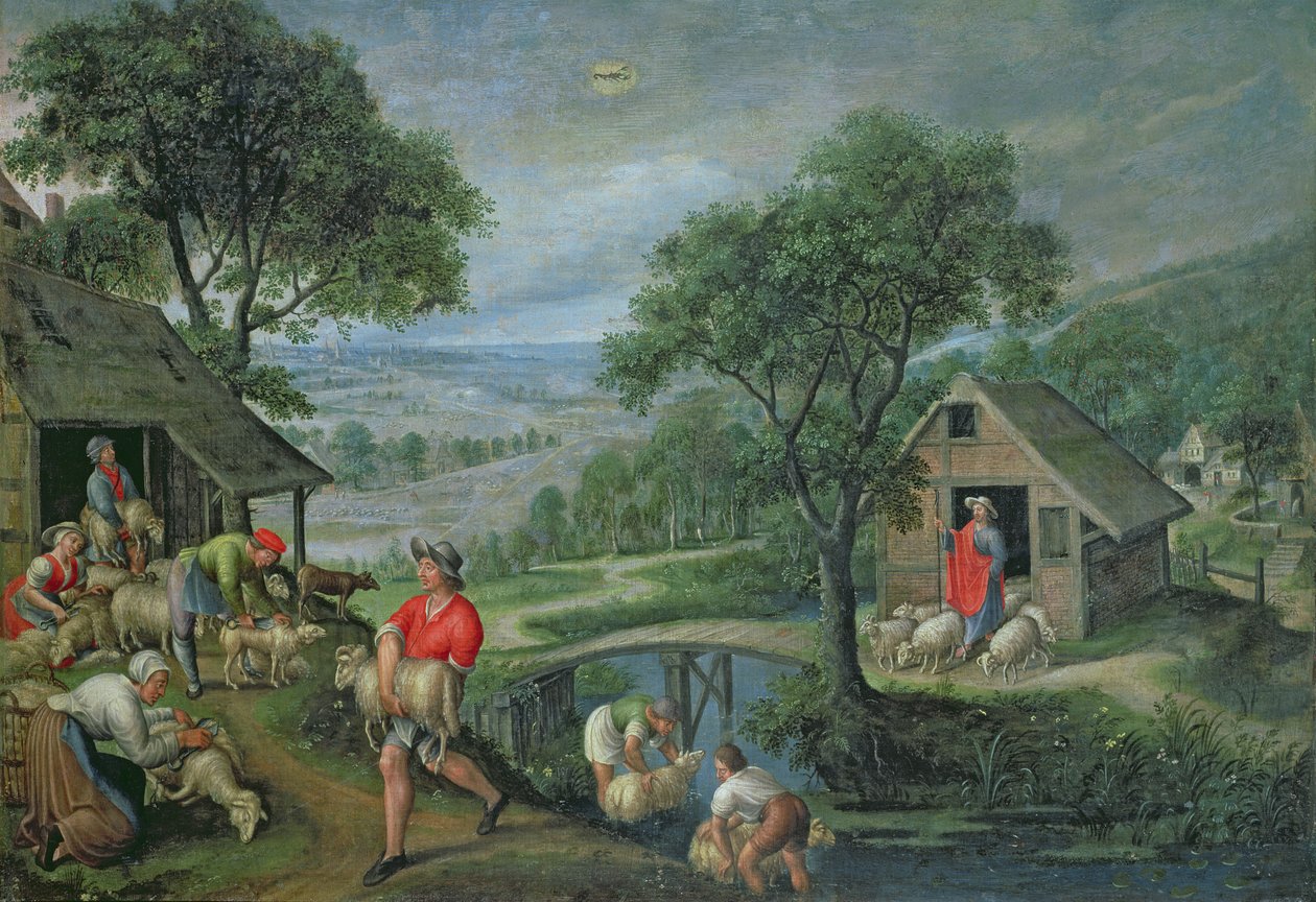Lignelse om den gode hyrde, ca. 1580-90 av Marten Valckenborch  the van Elder