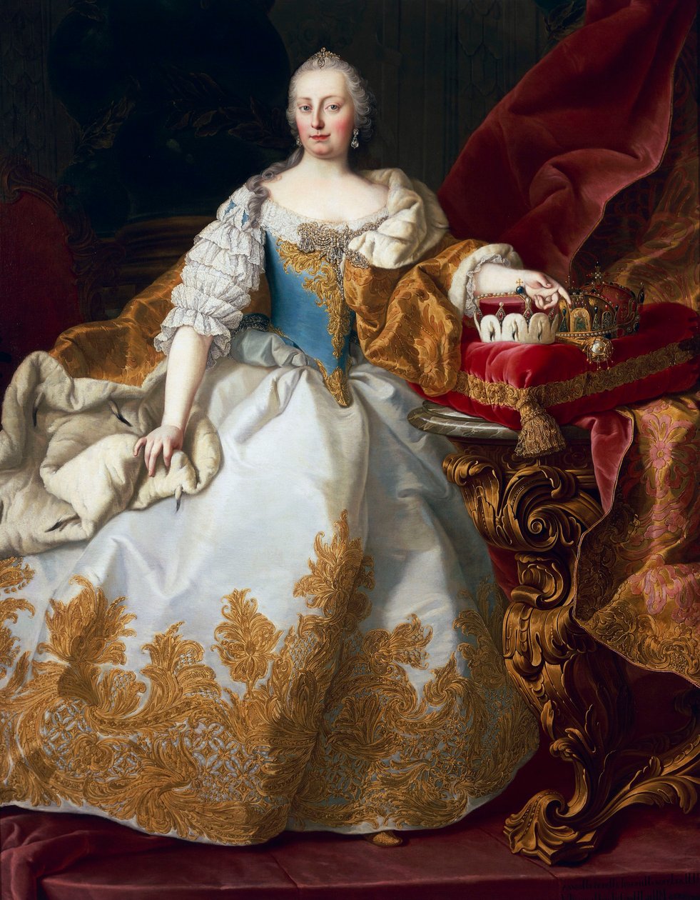 Maria Theresa, keiserinne av Østerrike, 1744 av Martin II Mytens or Meytens