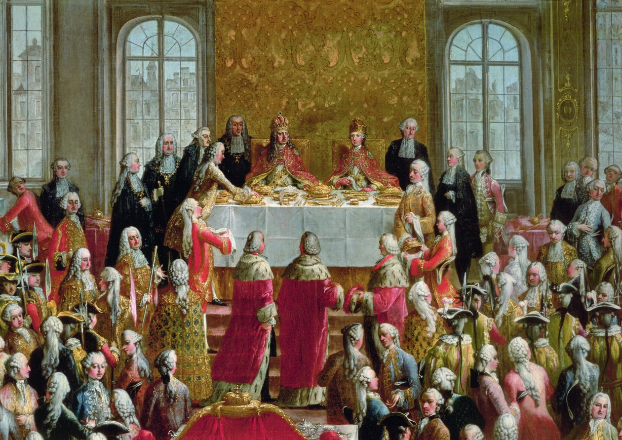 Kroningsbanketten til Joseph II (1741–90), keiser av Tyskland, 1764 (detalj) av Martin II Mytens or Meytens