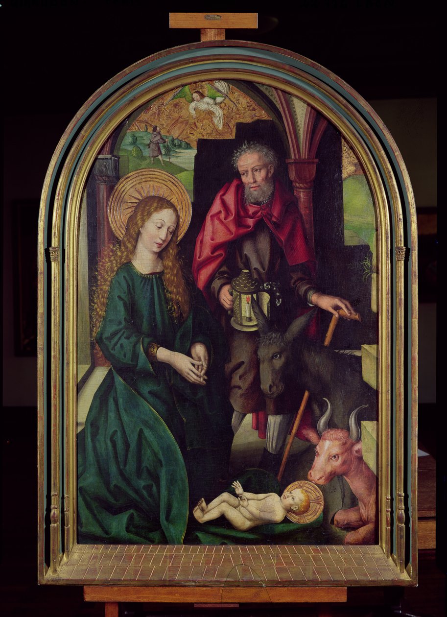 Fødselen, ca. 1478 av Martin Schongauer