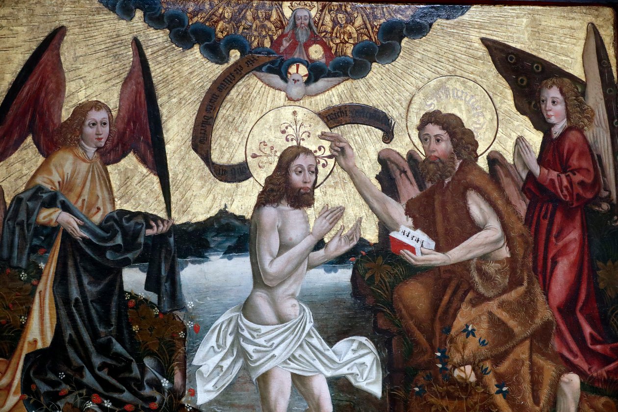 Jesu dåp av døperen Johannes av Martin Schongauer