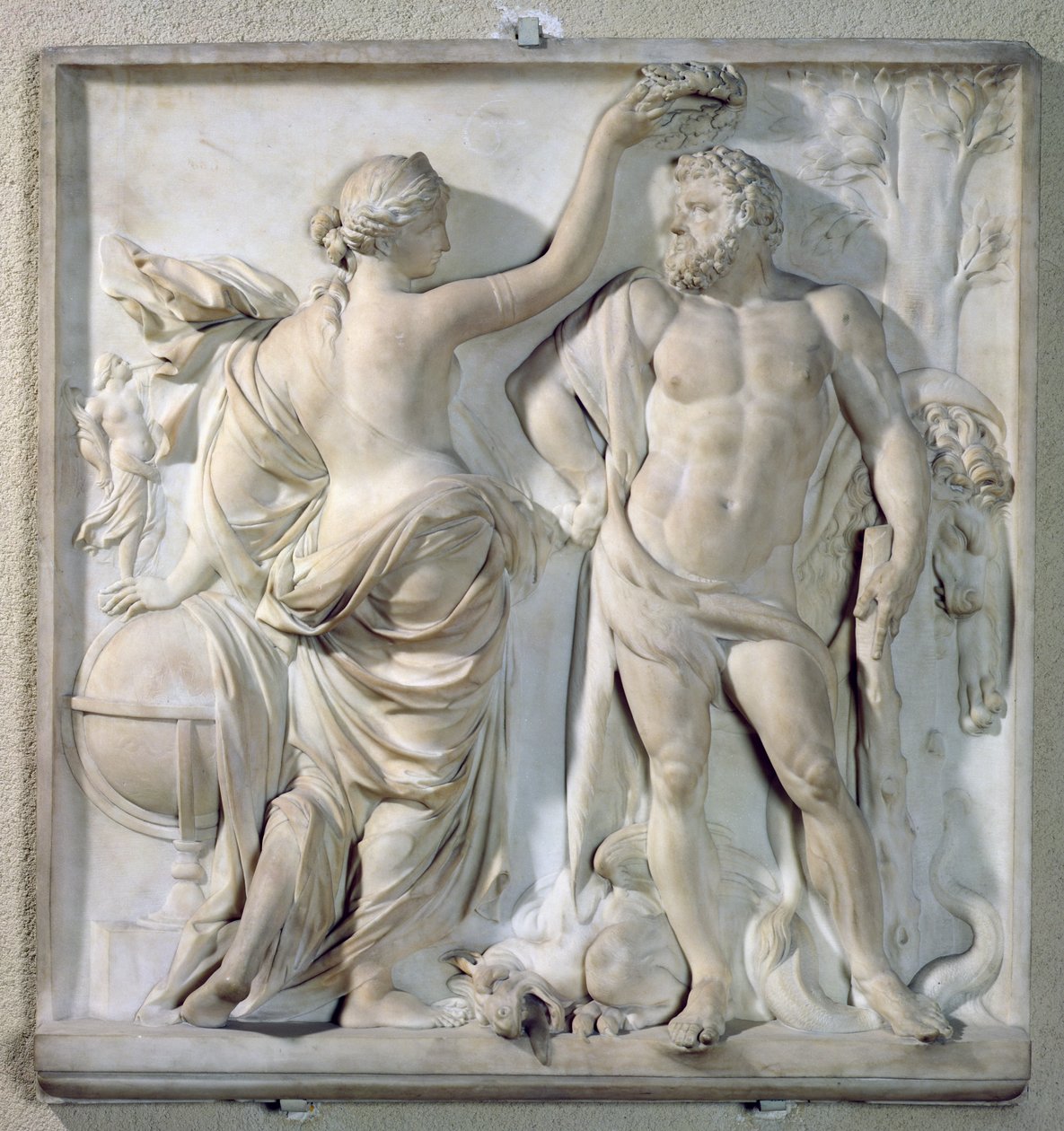 Hercules Crowned by Glory, 1671 (marmor) av Martin Desjardins