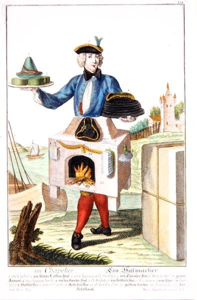 A Milliner (farge litho) av Martin Engelbrecht