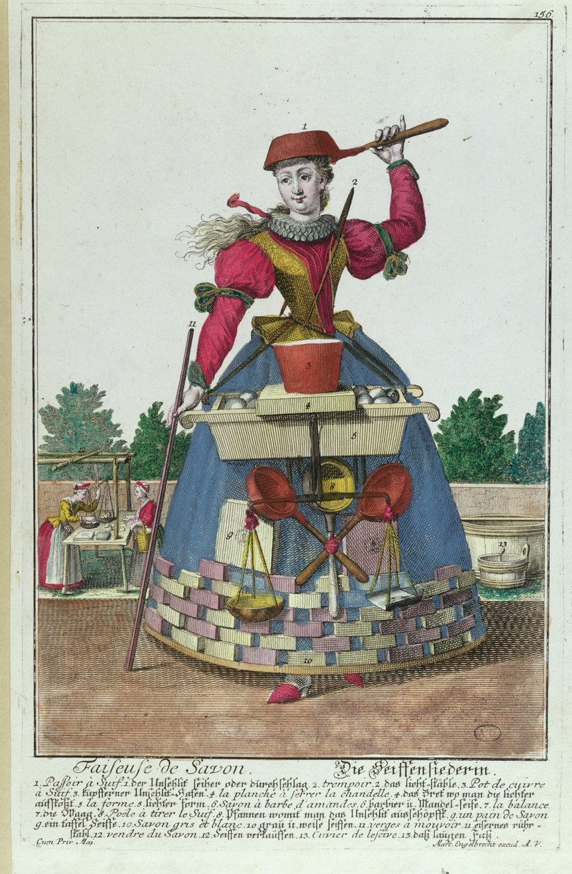 Såpemakeren, ca. 1735 (se også 170137) av Martin Engelbrecht