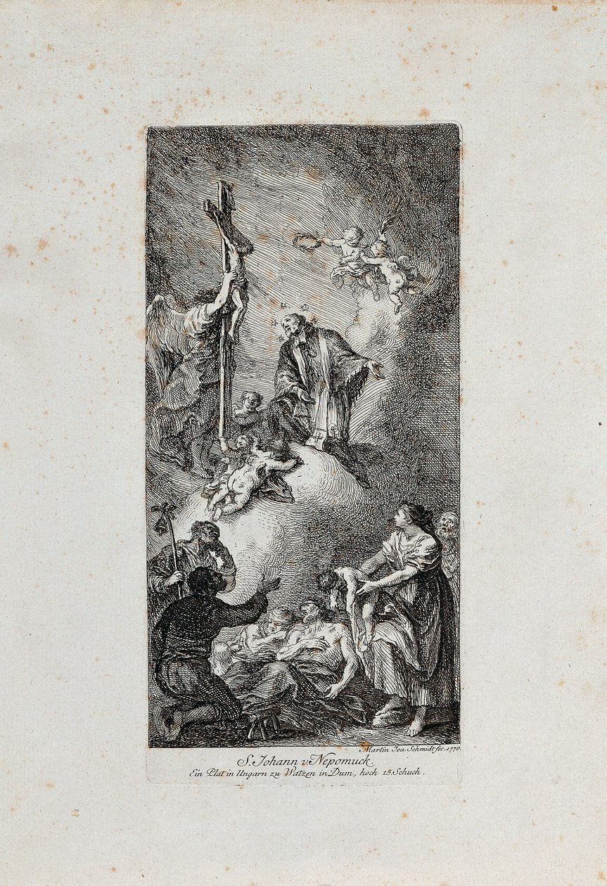 Apoteose av St. Johannes av Nepomuk av Martin Johann Schmidt