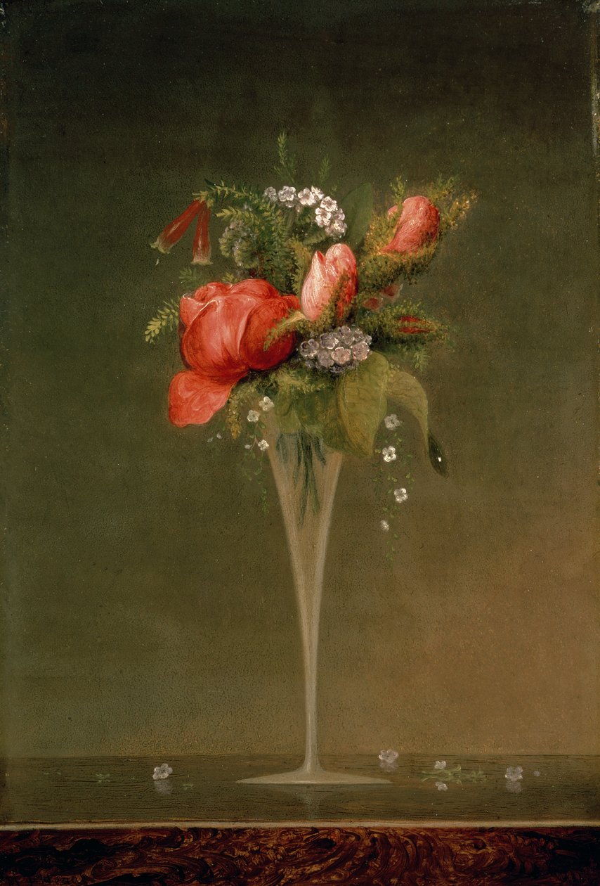 Stilleben med vinglass, 1860 av Martin Johnson Heade