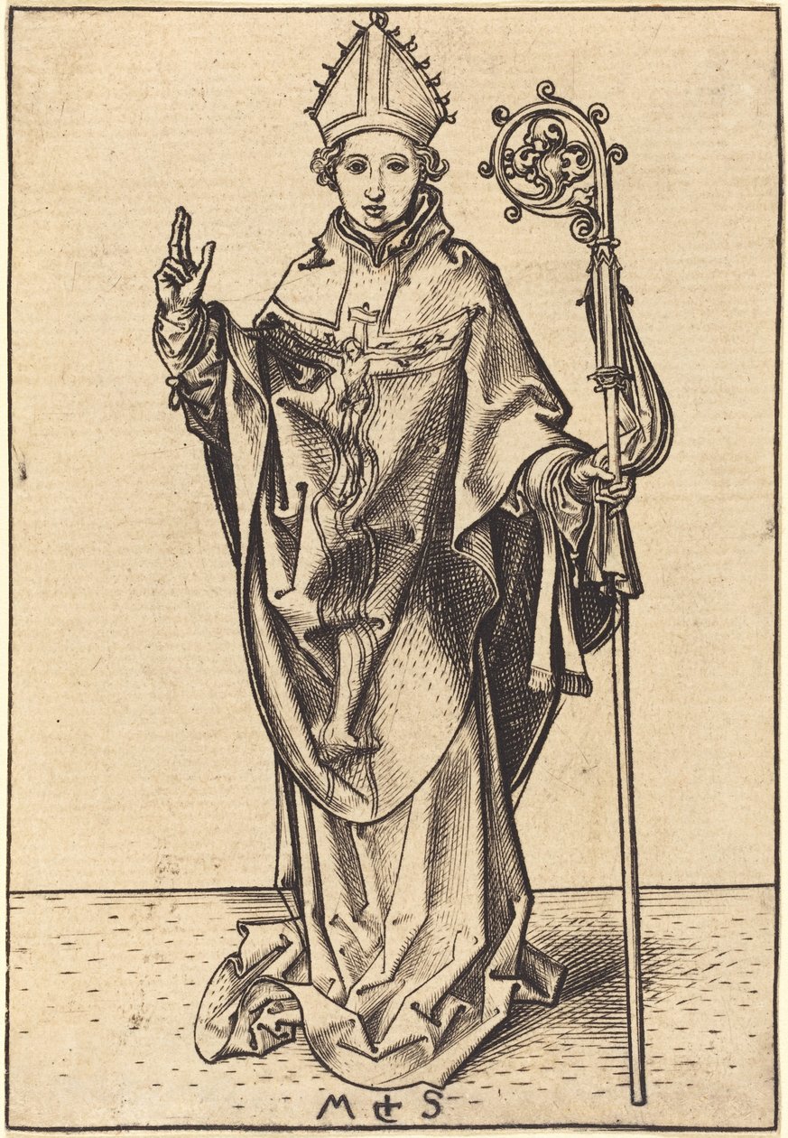 En biskop av Martin Schongauer