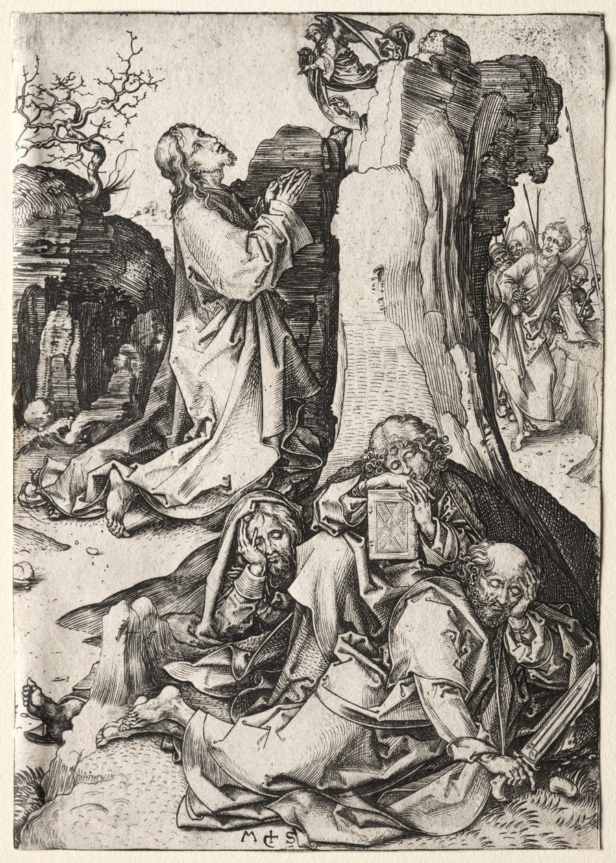 Kristus på Oljeberget. av Martin Schongauer