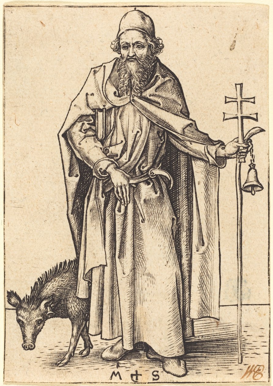 Sankt Antonius av Martin Schongauer