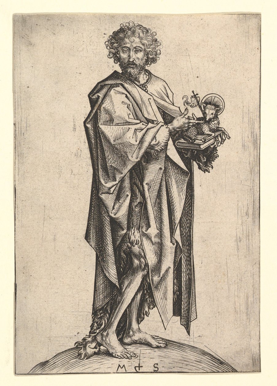 Døperen Johannes, ca. 1435-1491. av Martin Schongauer