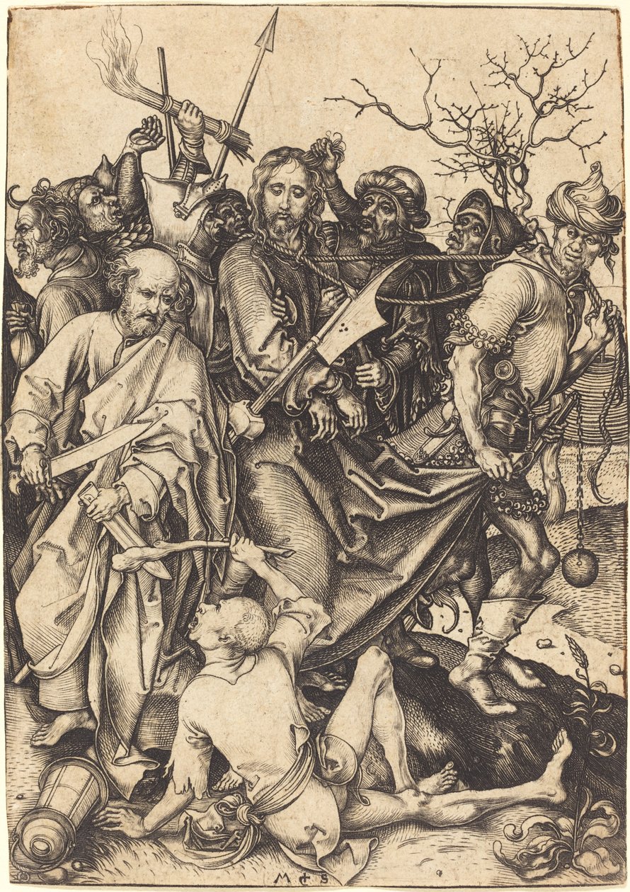 Forræderi og fangst av Kristus av Martin Schongauer