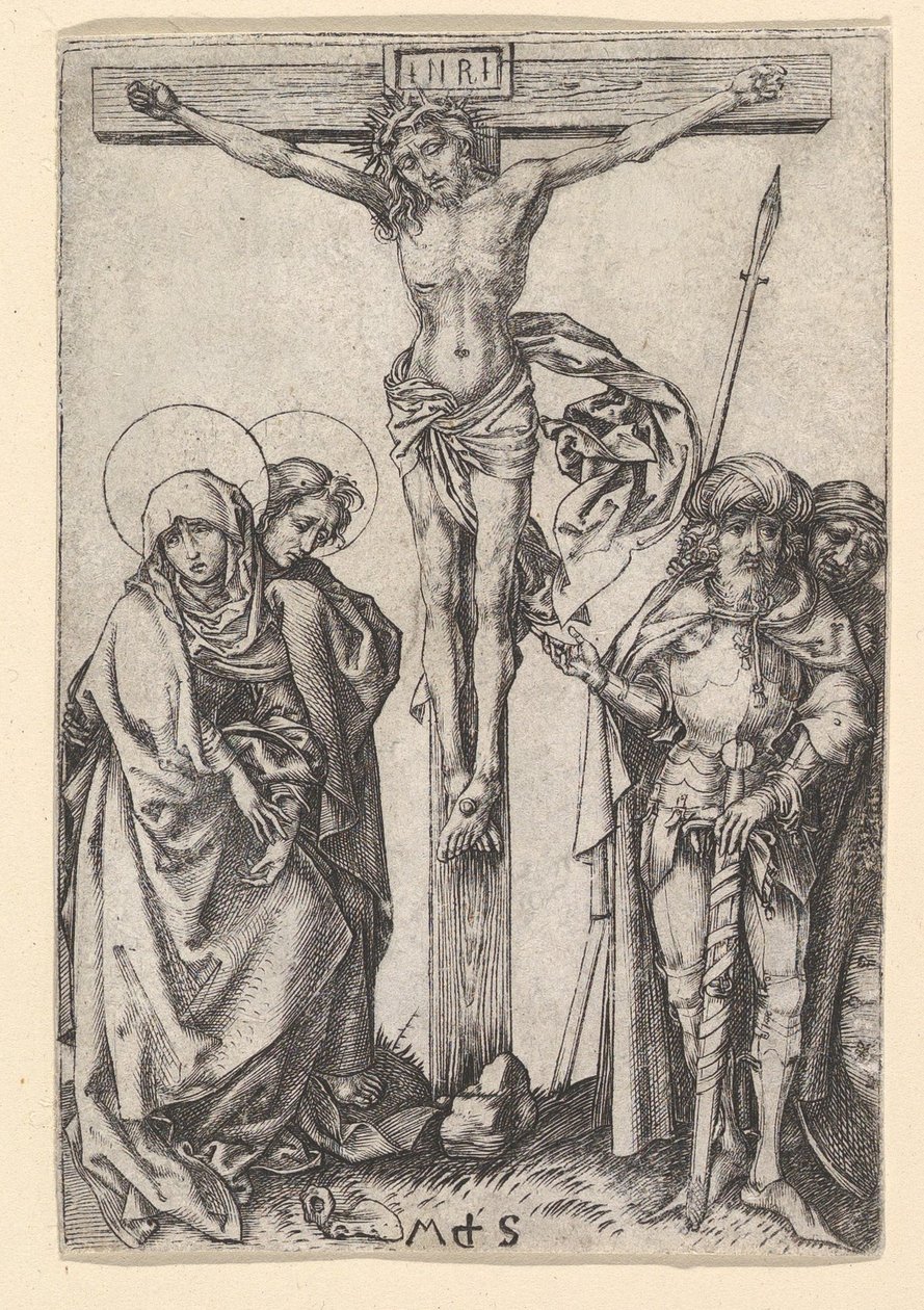 Korsfestelsen, ca. 1435-1491. av Martin Schongauer