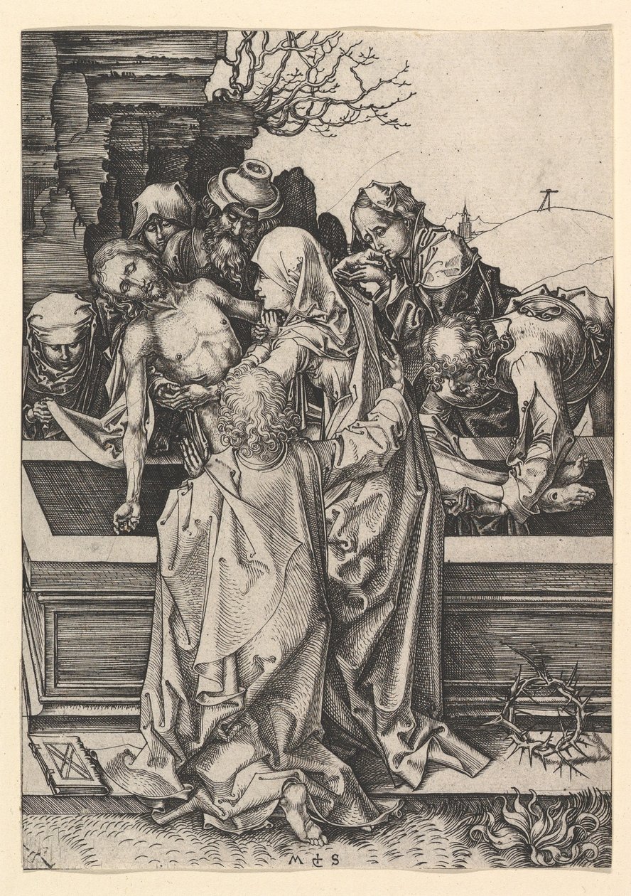 Kristi gravlegging, ca. 1435-1491. av Martin Schongauer