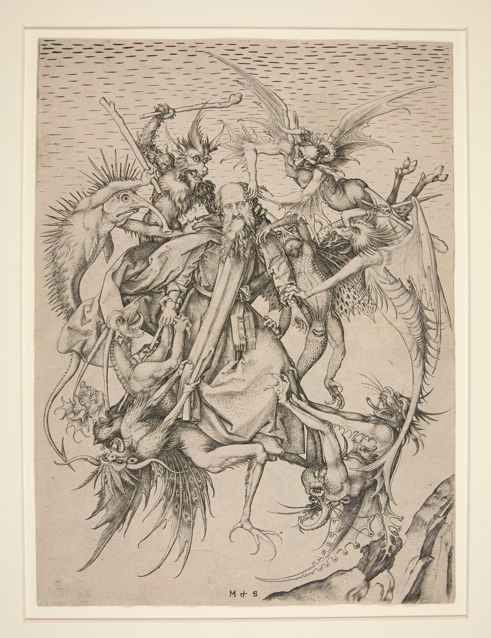 St. Anthonys trengsler av Martin Schongauer