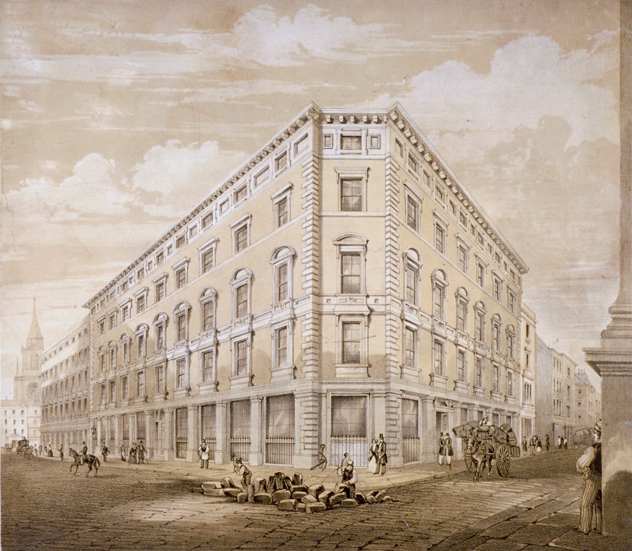 Gresham Street, City of London, 1840. av Martin and Hood