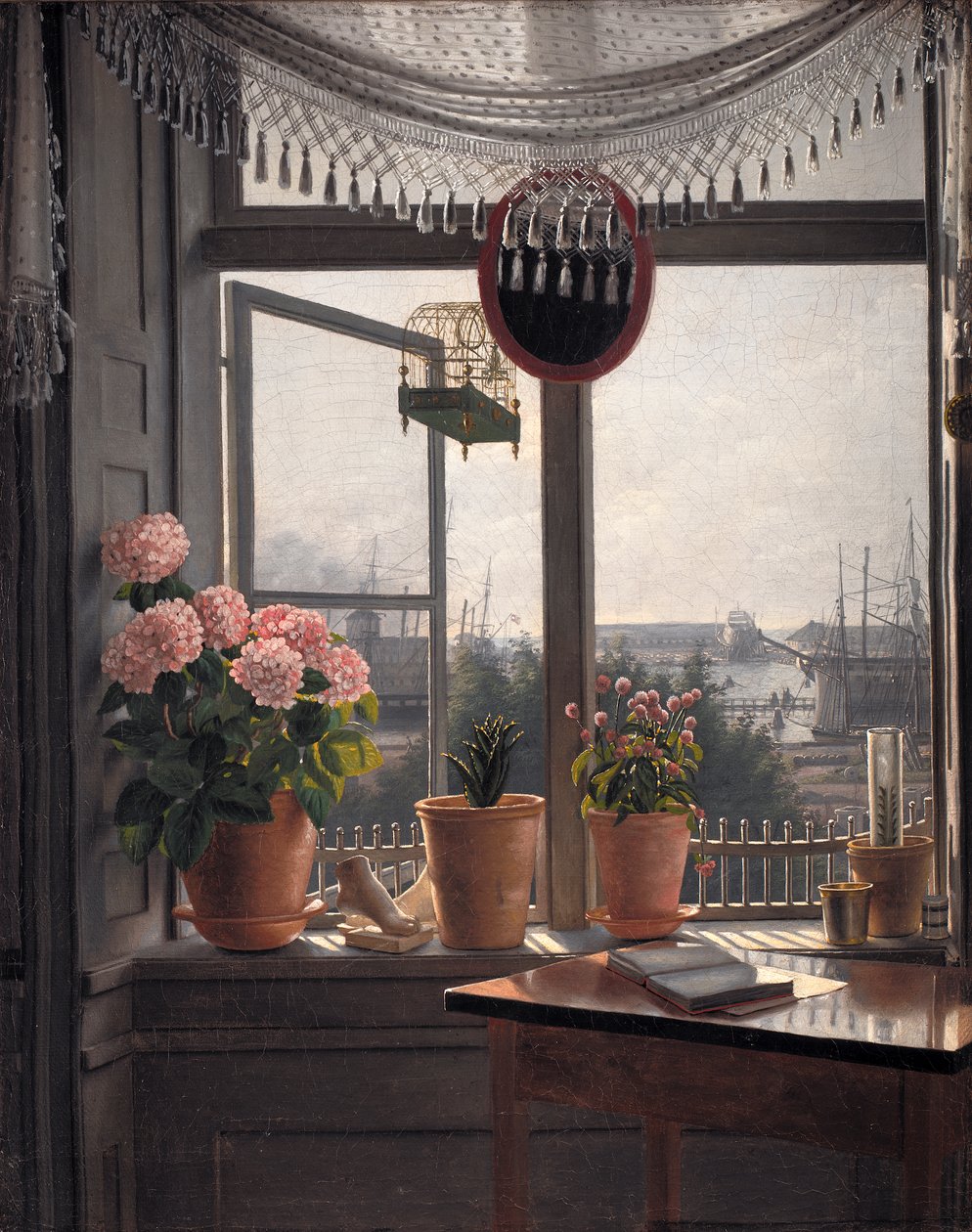 Utsikt fra kunstnerens rom, ca. 1825 av Martinus Rorbye