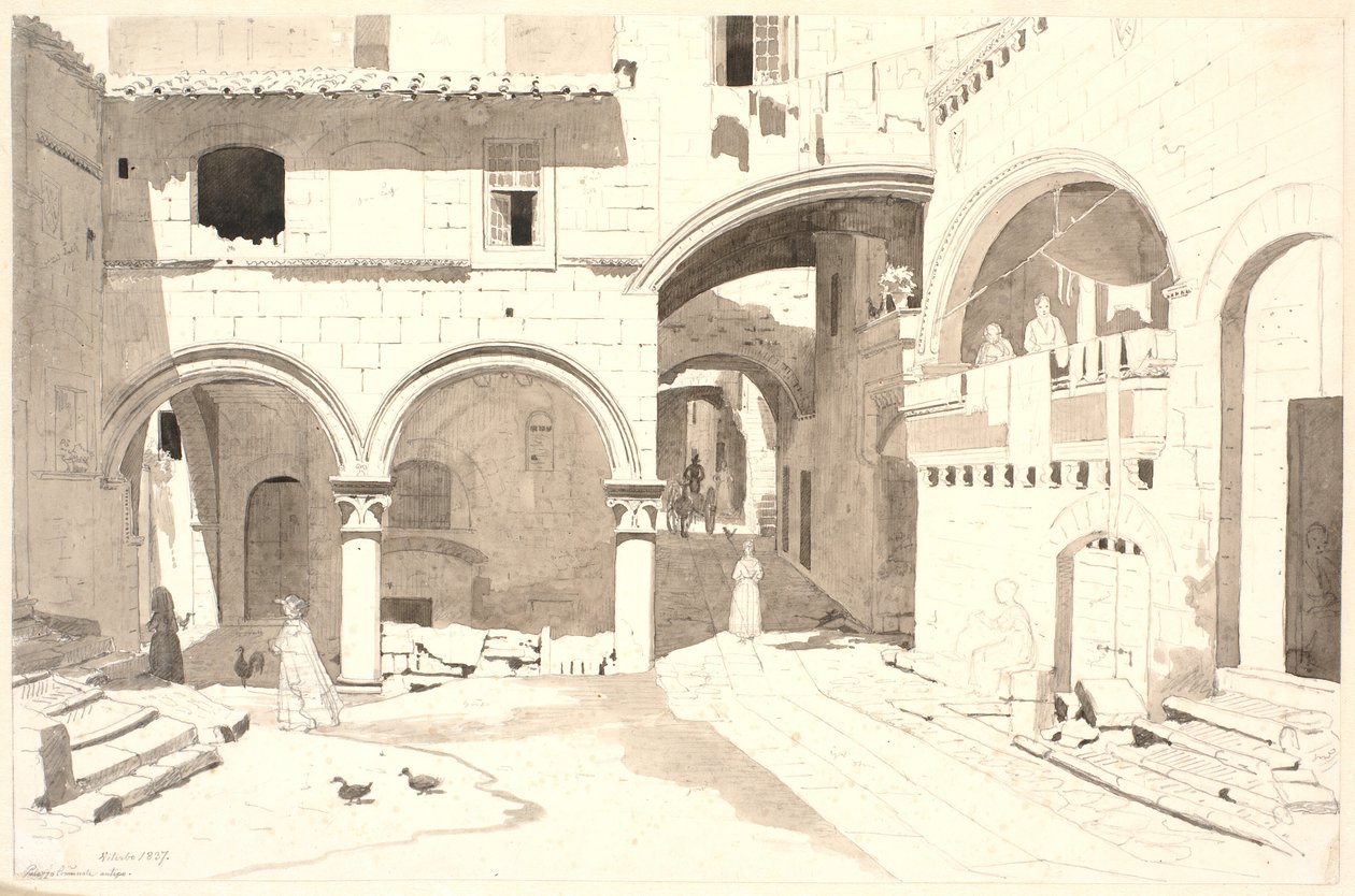 Piazza San Pellegrino av Martinus Rørbye