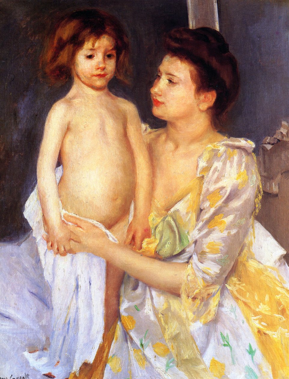 Jules blir tørket av sin mor av Mary Cassatt