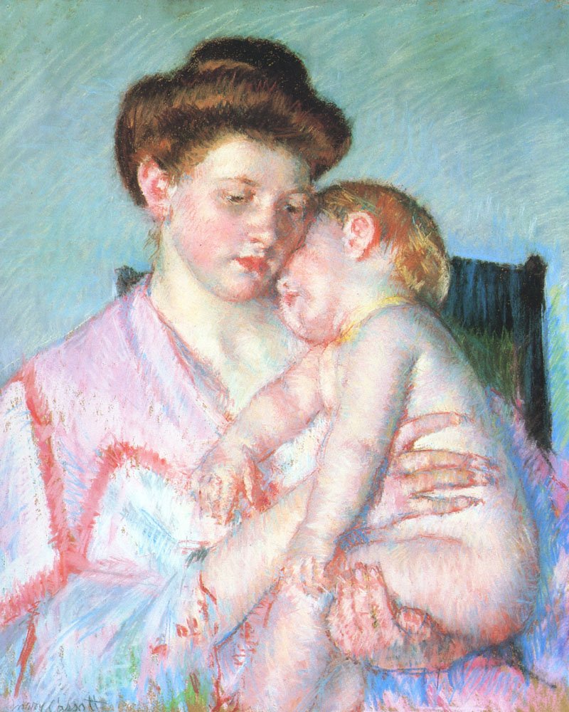 Søvnig baby av Mary Cassatt