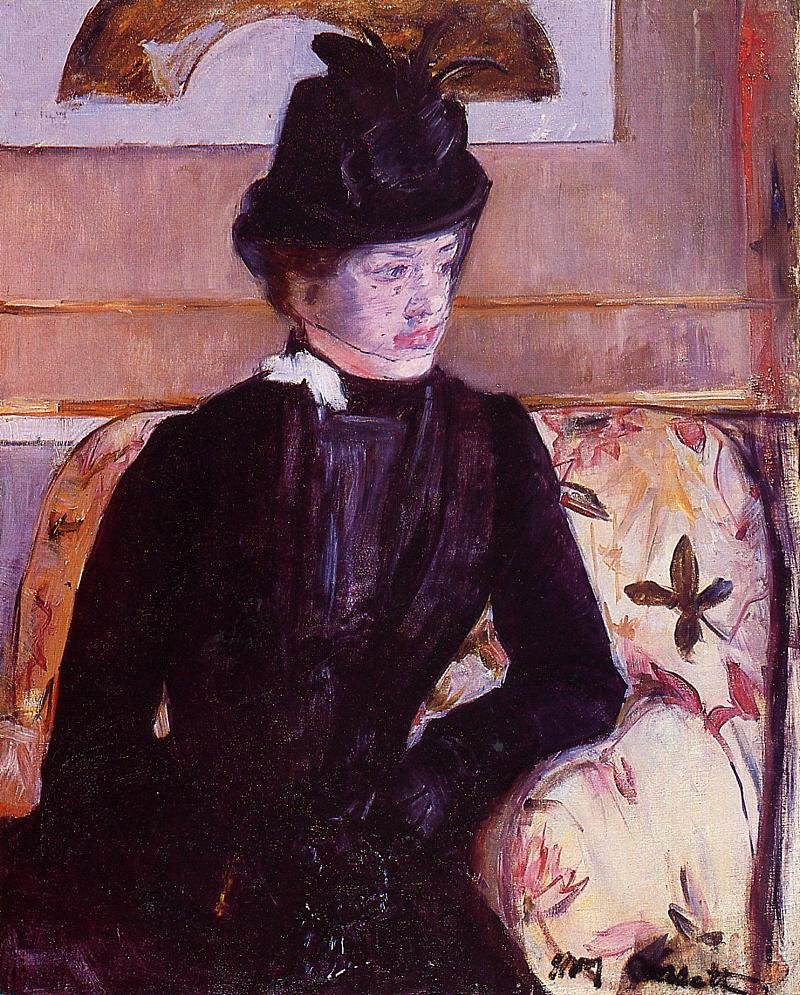 Ung kvinne i svart av Mary Cassatt