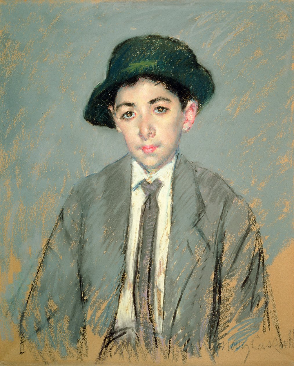 Portrett av Charles Dikran Kelekian, 1910 (pastell på beige papir) av Mary Cassatt