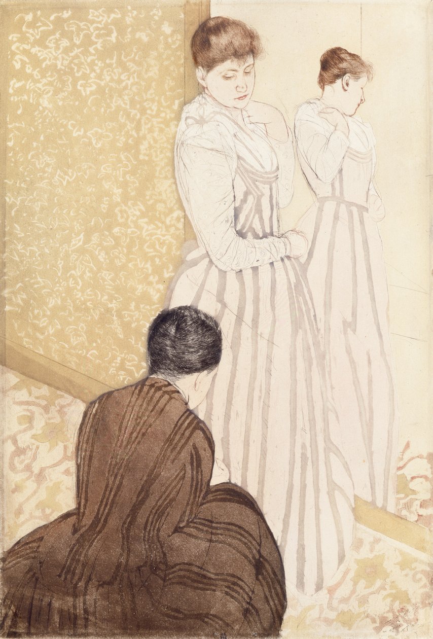 Beslaget (wc og blyant på papir) av Mary Cassatt