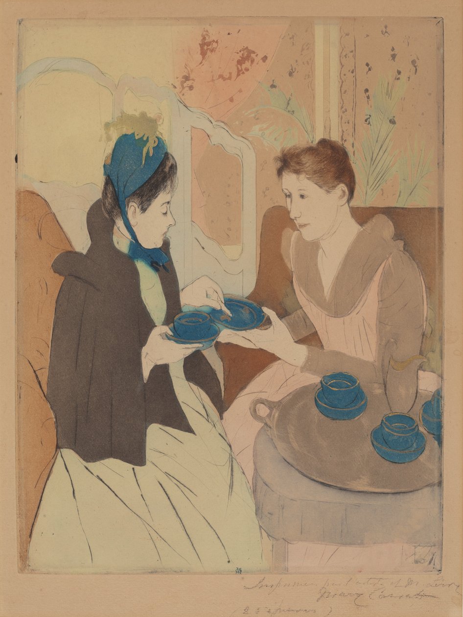 Ettermiddagstefest, 1890-1891. av Mary Cassatt