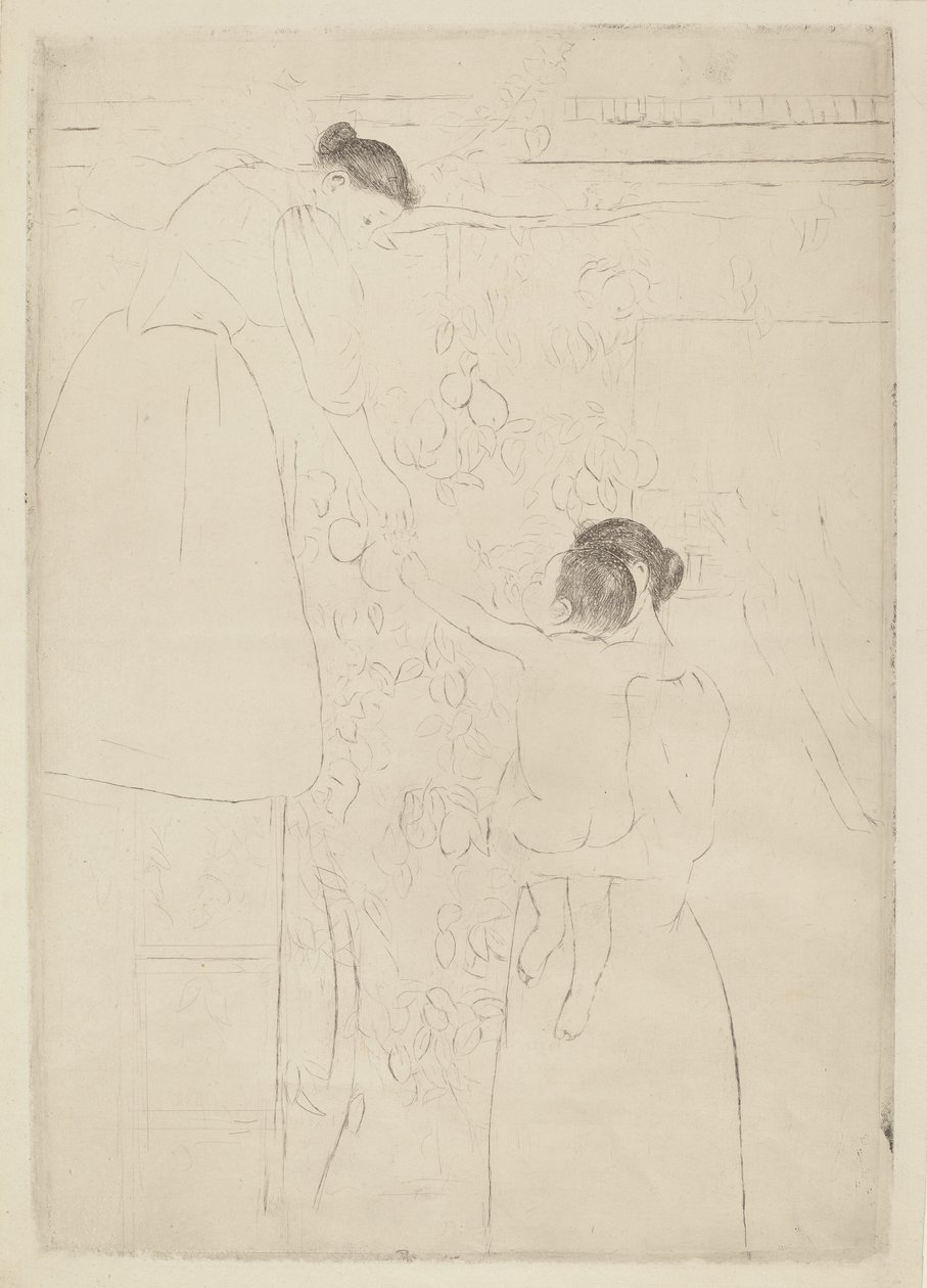 Innsamling av frukt, ca. 1893. av Mary Cassatt