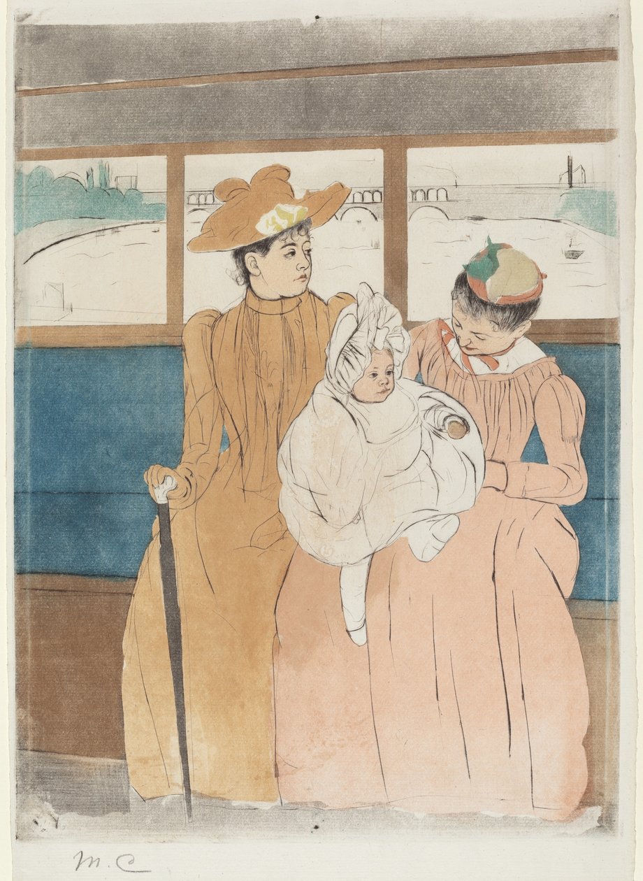 I Omnibus, 1890-1891. av Mary Cassatt