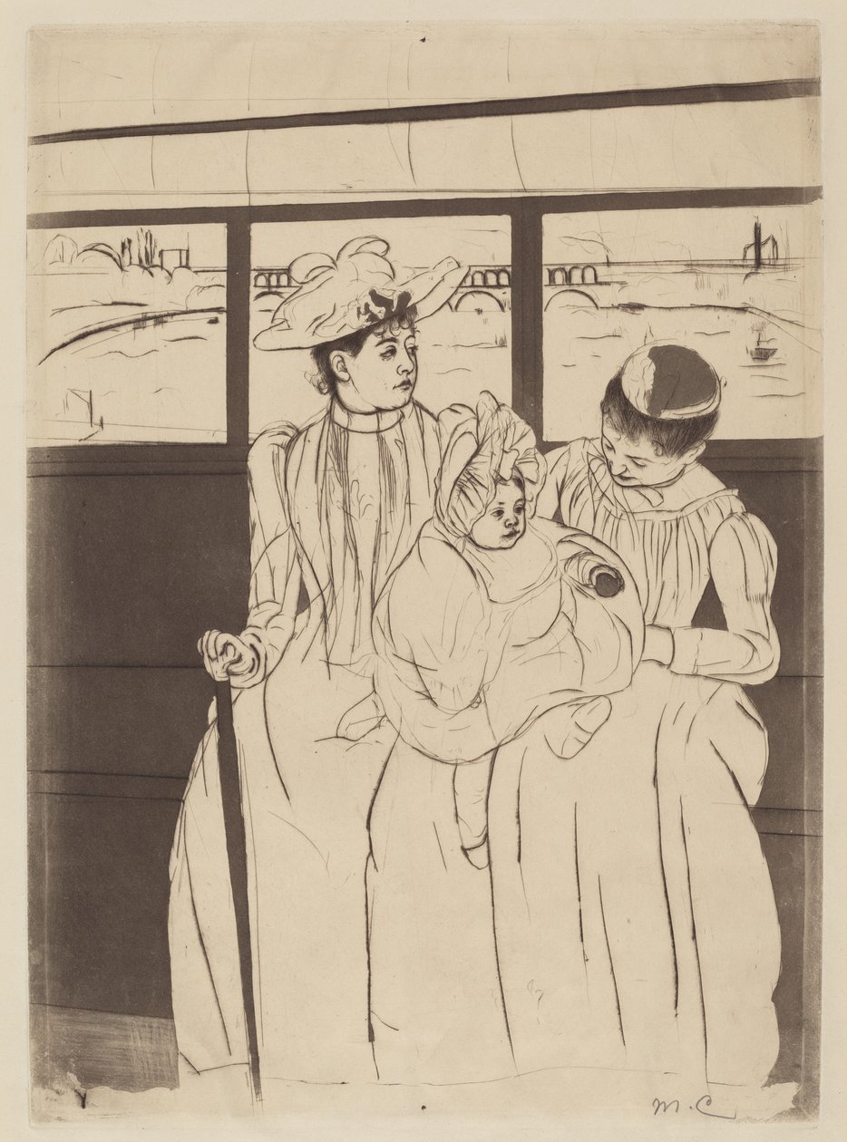 I Omnibus, 1890-1891. av Mary Cassatt