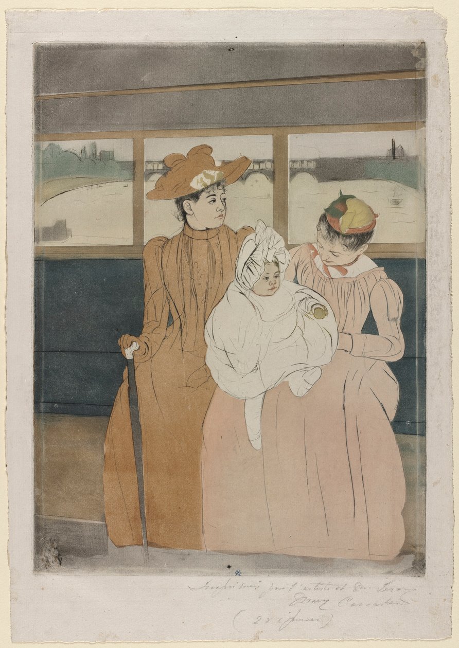 I Omnibus, 1890-91. av Mary Cassatt