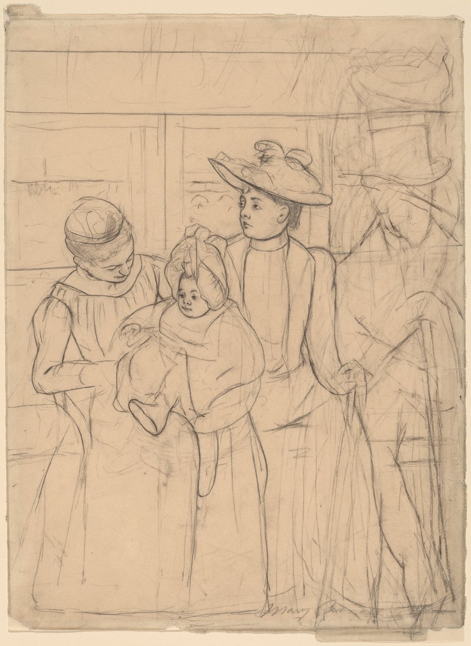I Omnibussen av Mary Cassatt