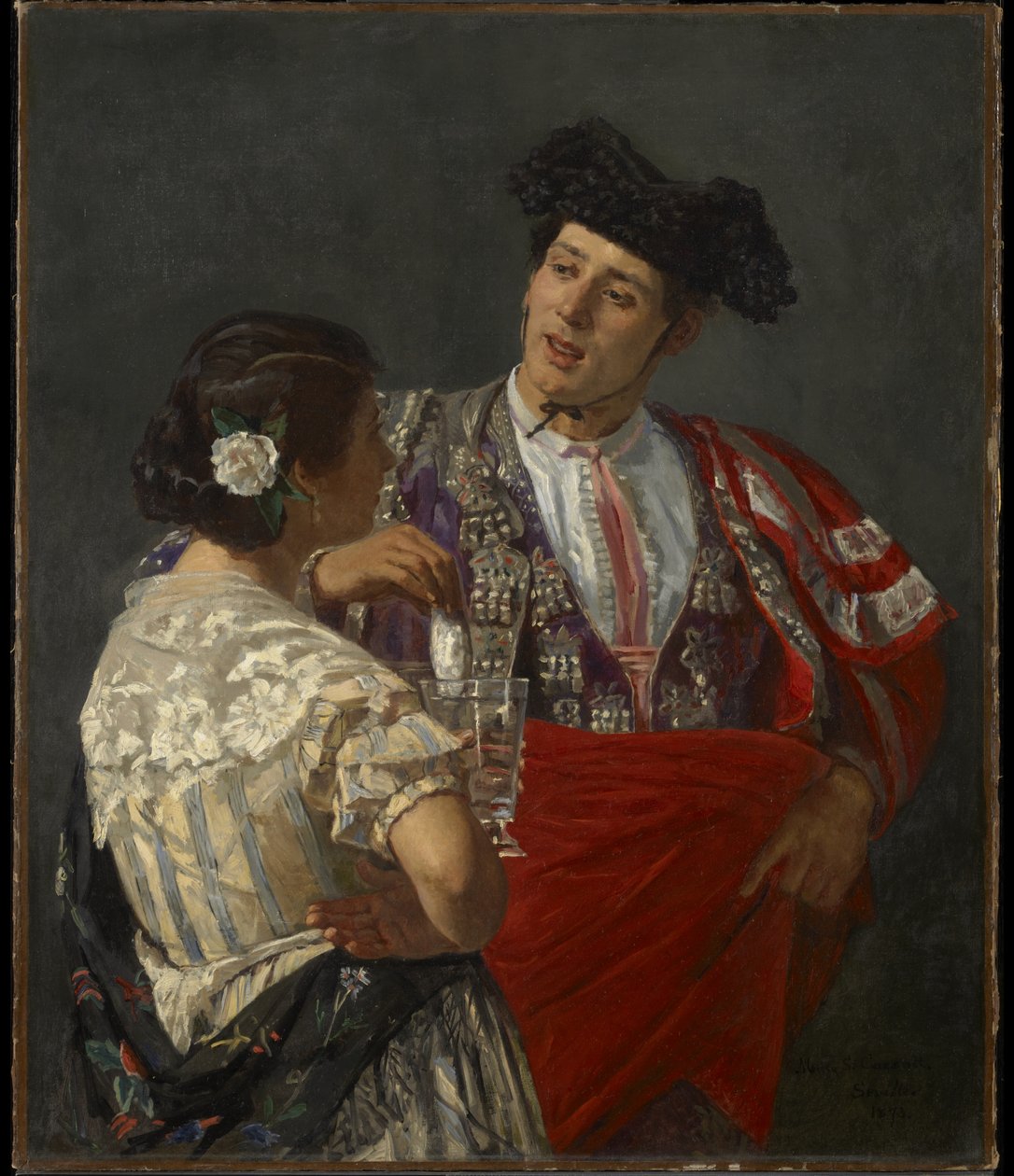 Tilbyr panelet til tyrefekteren, 1873 av Mary Cassatt