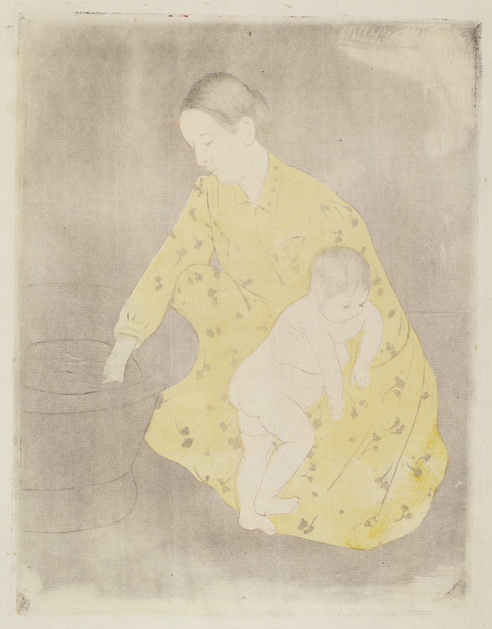 The Bath, 1890-1891. av Mary Cassatt