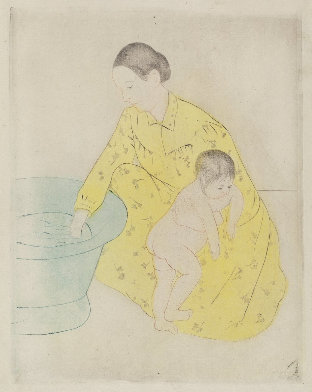 The Bath, 1890-1891. av Mary Cassatt