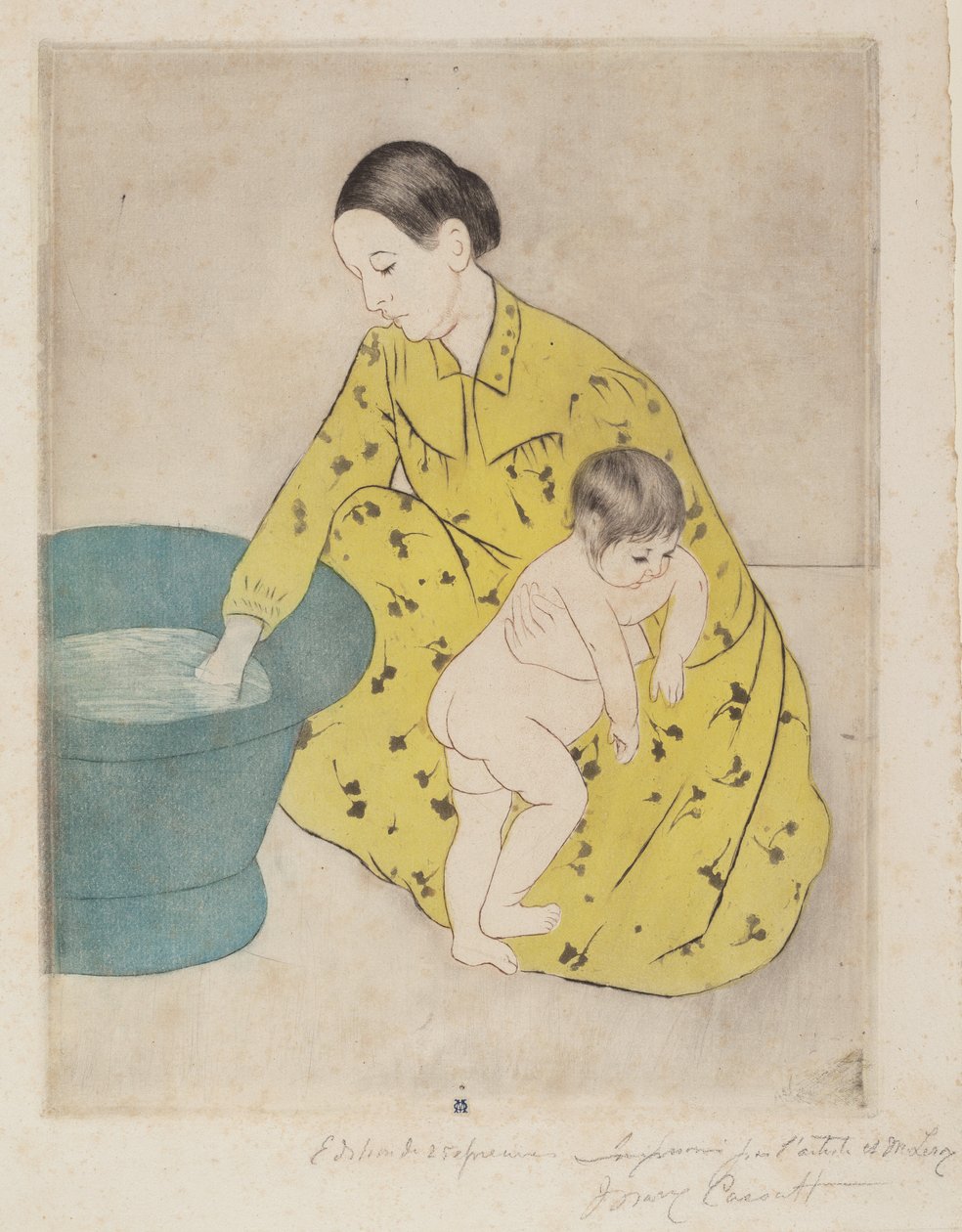 The Bath, 1890-1891. av Mary Cassatt