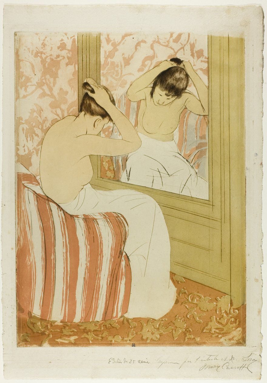 The Coiffure av Mary Cassatt