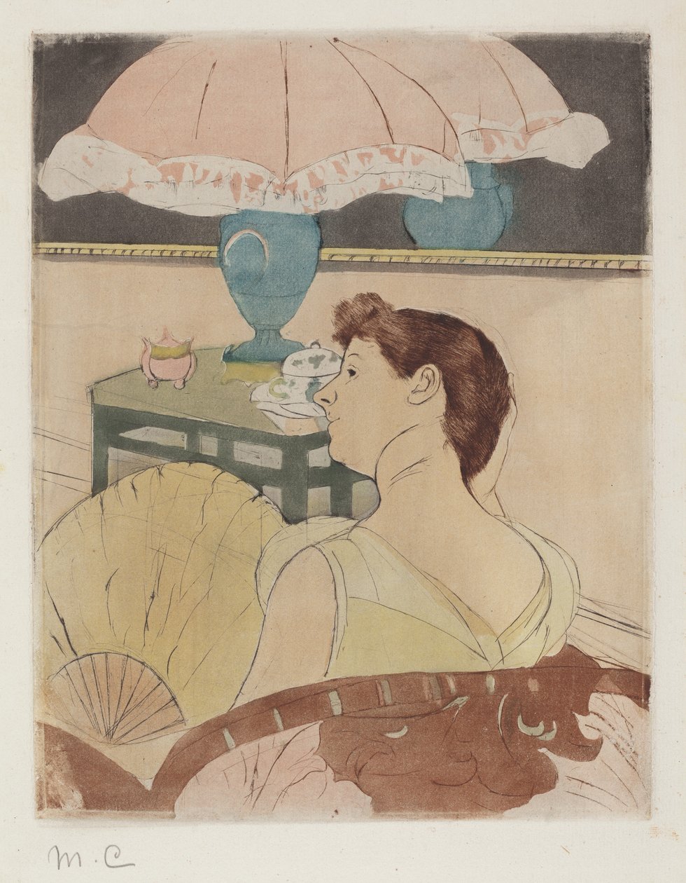 Lampen, 1890-1891. av Mary Cassatt
