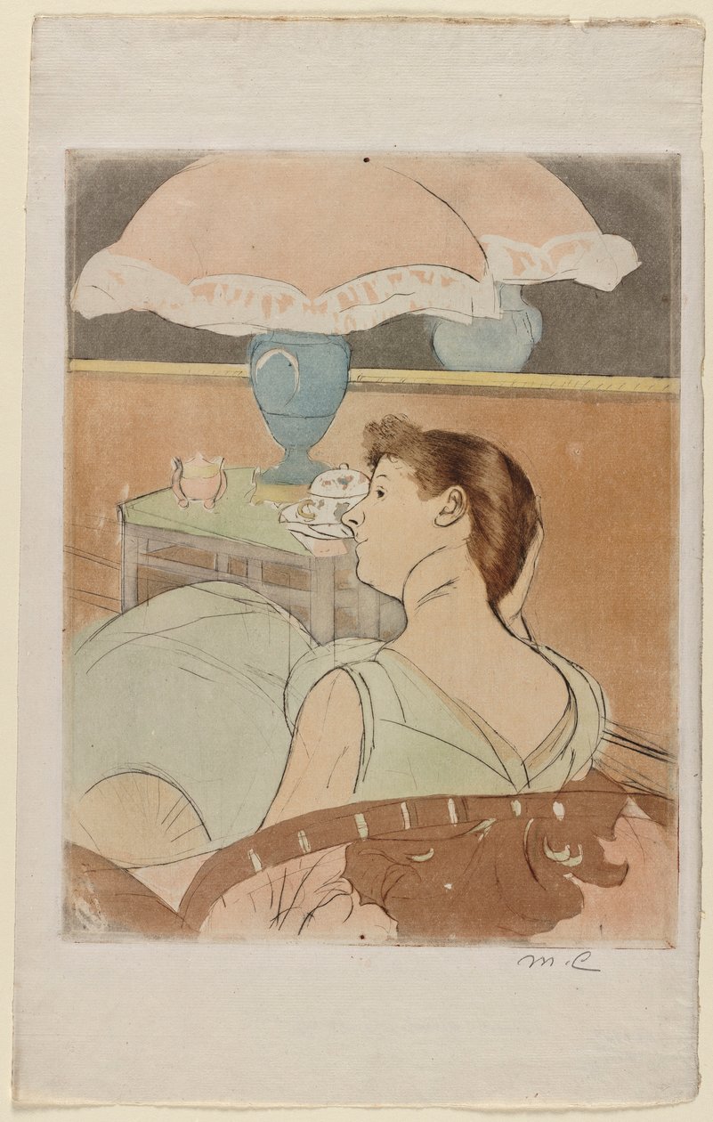Lampen, 1890-1891. av Mary Cassatt