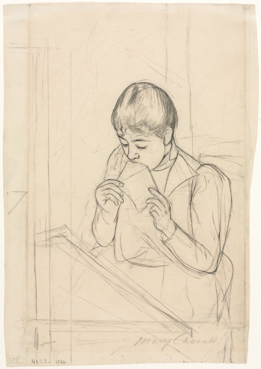 The Letter recto, The Letter verso, 1891. av Mary Cassatt