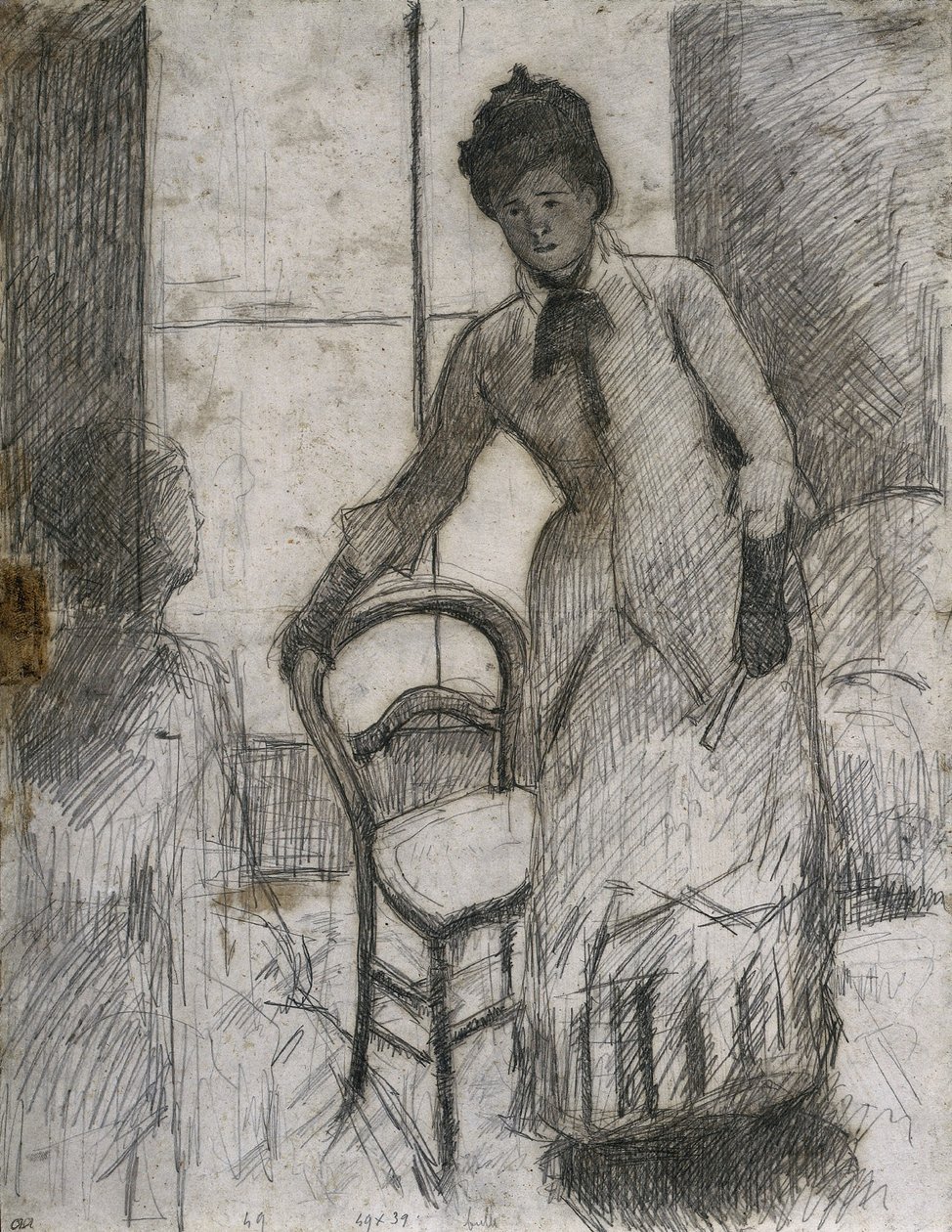 Den besøkende recto, ca. 1881. av Mary Cassatt