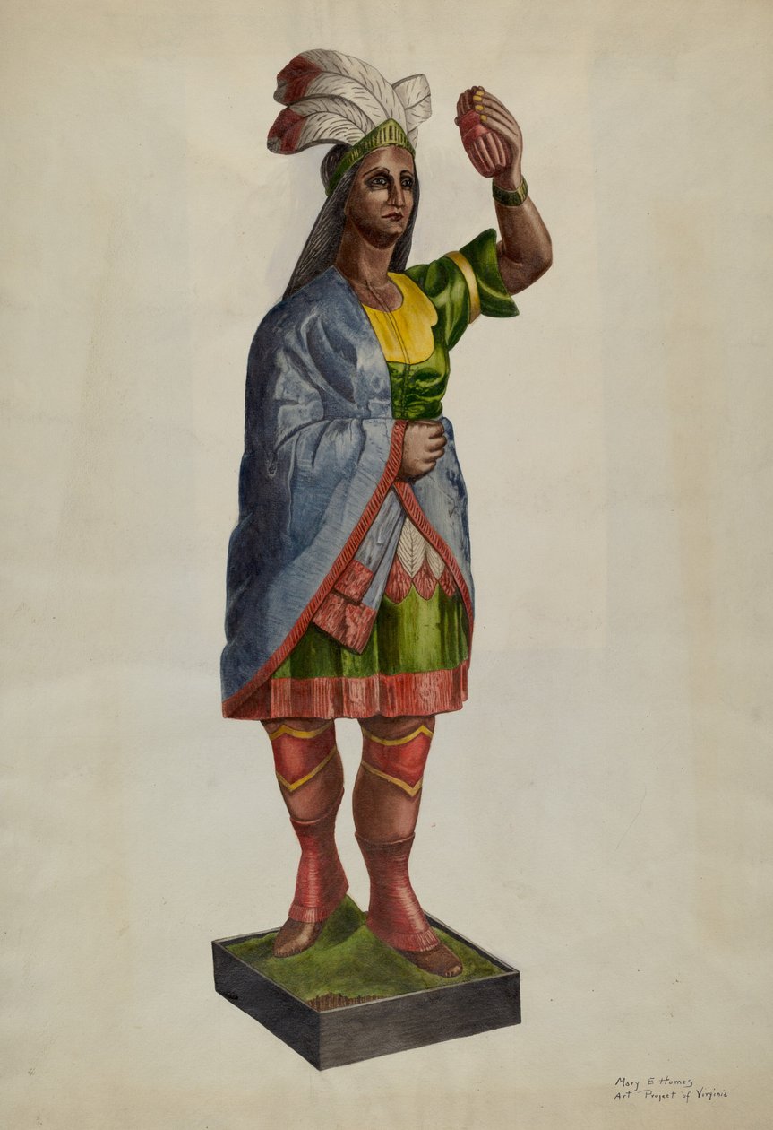 Sigarbutikk Pocahontas, ca. 1939. av Mary E Humes