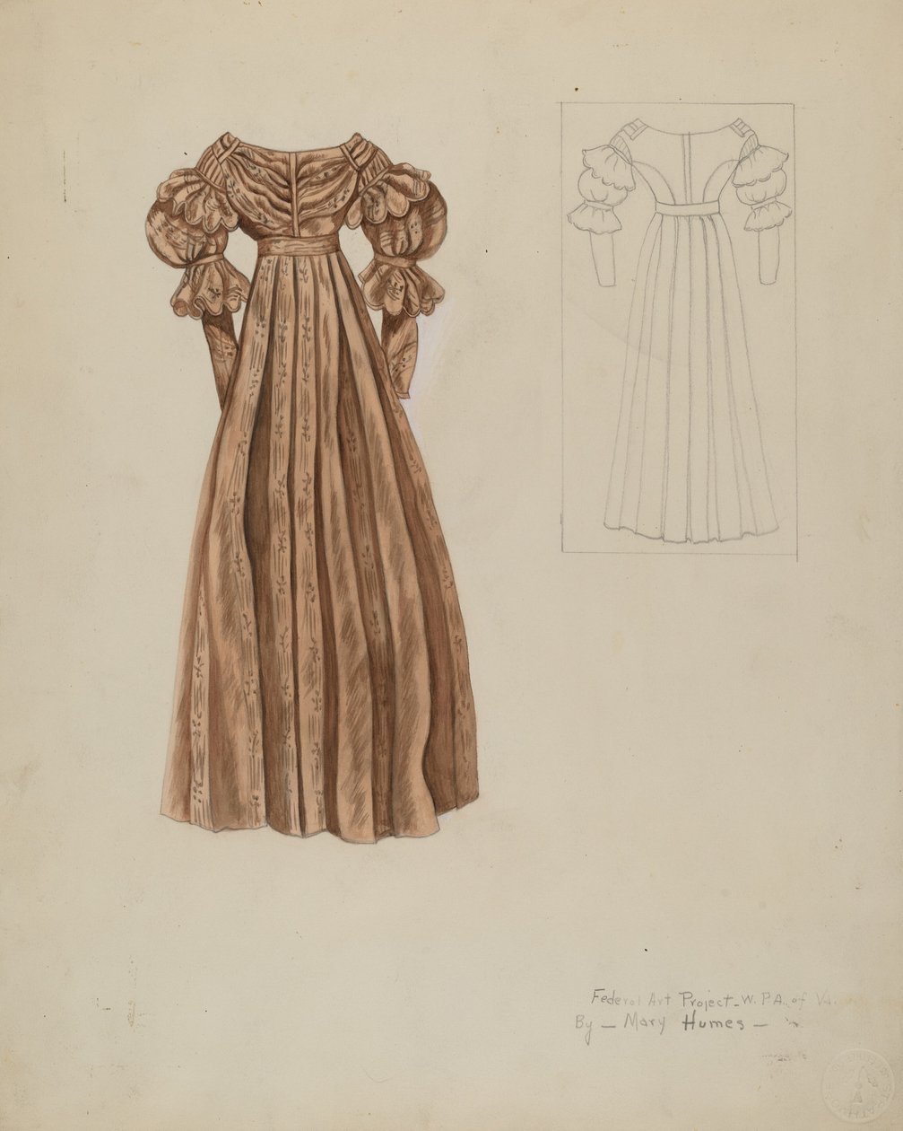 Kjole, c. 1937. av Mary E Humes